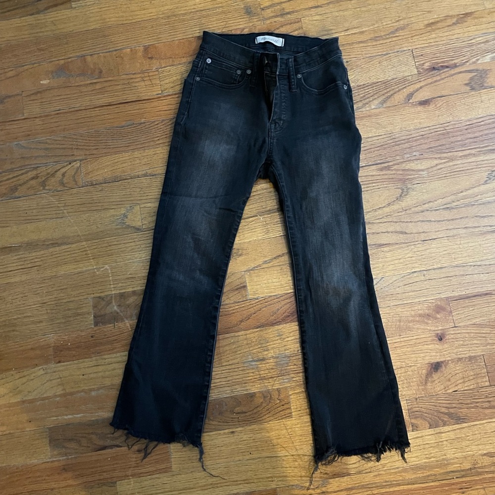 Madewell black cali bootcut jeans